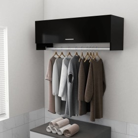 Schwarzer Sperrholzschrank 100x32,5x35 cm von vidaXL, Kleiderschränke - Ref: Foro24-808234, Preis: 64,57 €, Rabatt: %