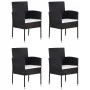 5-teiliges Garten-Esszimmerset aus synthetischem Rattan, schwarz von vidaXL, Gartensets - Ref: Foro24-3059413, Preis: 237,10 ...