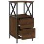 Nightstand 2 pcs oak brown engineered wood 34x35.5x70 cm by vidaXL, Nightstands - Ref: Foro24-825952, Price: 95,86 €, Discoun...
