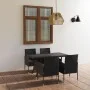 5-Piece Black Synthetic Rattan Garden Dining Set by vidaXL, Garden sets - Ref: Foro24-3059417, Price: 348,37 €, Discount: %