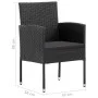 5-Piece Black Synthetic Rattan Garden Dining Set by vidaXL, Garden sets - Ref: Foro24-3059417, Price: 348,37 €, Discount: %