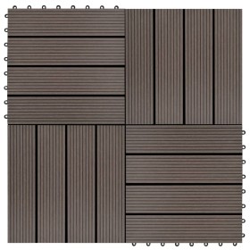 WPC-Verandafliesen 30x30 cm 2 m² dunkelbraun 22 Einheiten von vidaXL, Böden und Teppiche - Ref: Foro24-277802, Preis: 121,77 ...