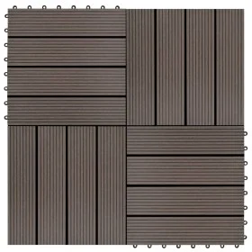 WPC-Verandafliesen 30x30 cm 2 m² dunkelbraun 22 Einheiten von vidaXL, Böden und Teppiche - Ref: Foro24-277802, Preis: 103,26 ...