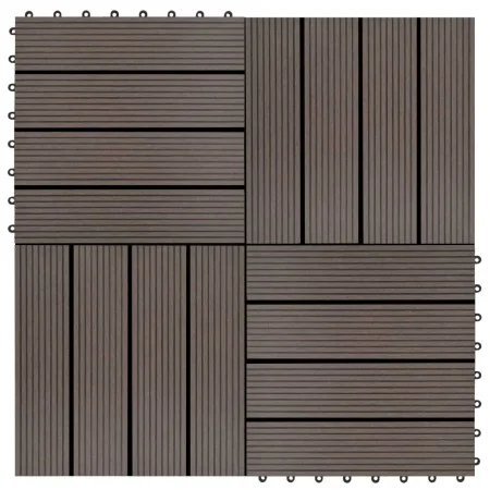 WPC-Verandafliesen 30x30 cm 2 m² dunkelbraun 22 Einheiten von vidaXL, Böden und Teppiche - Ref: Foro24-277802, Preis: 112,22 ...