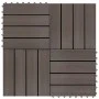 WPC porch tiles 30x30 cm 2 m² dark brown 22 units by vidaXL, Floors and carpets - Ref: Foro24-277802, Price: 103,26 €, Discou...