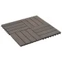 WPC porch tiles 30x30 cm 2 m² dark brown 22 units by vidaXL, Floors and carpets - Ref: Foro24-277802, Price: 103,26 €, Discou...