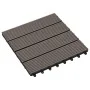 WPC porch tiles 30x30 cm 2 m² dark brown 22 units by vidaXL, Floors and carpets - Ref: Foro24-277802, Price: 103,26 €, Discou...
