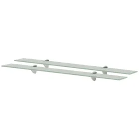 Floating shelves 2 units glass 8 mm 90x20 cm by vidaXL, Shelves and shelves - Ref: Foro24-3051540, Price: 50,97 €, Discount: %
