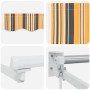 Toldo Retráctil Multicolor 450 x 300 cm Poliéster y metal