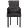 Dining chairs 6 units black genuine goat leather by vidaXL, dining chairs - Ref: Foro24-3056700, Price: 1,00 €, Discount: %