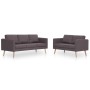 2-teilige Sofagarnitur aus taupegrauem Stoff von vidaXL, Sofas - Ref: Foro24-276858, Preis: 610,25 €, Rabatt: %
