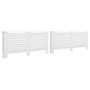 Cubiertas para radiador 2 unidades MDF blanco 172x19x81,5 cm