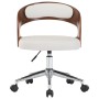 Drehbarer Bürostuhl gebogenes Holz Kunstleder weiß von vidaXL, Bürostühle - Ref: Foro24-3054843, Preis: 126,53 €, Rabatt: %