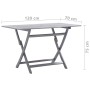 Juego de comedor de jardín 7 pzas madera maciza de acacia gris
