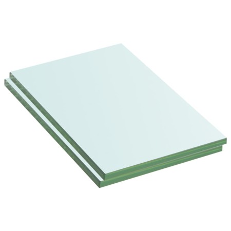 Shelves 2 units transparent glass panel 20x12 cm by vidaXL, Shelves and shelves - Ref: Foro24-3051542, Price: 20,85 €, Discou...