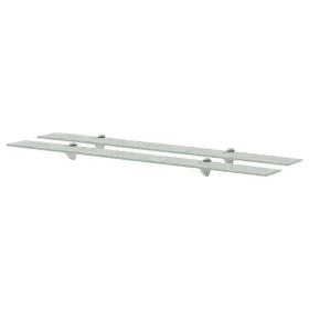 Floating shelves 2 units glass 8 mm 100x20 cm by vidaXL, Shelves and shelves - Ref: Foro24-3051541, Price: 62,62 €, Discount: %