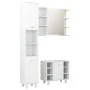 3-teiliges Badezimmermöbelset aus weißem Holzwerkstoff von vidaXL, Badezimmermöbel - Ref: Foro24-3056952, Preis: 181,31 €, Ra...
