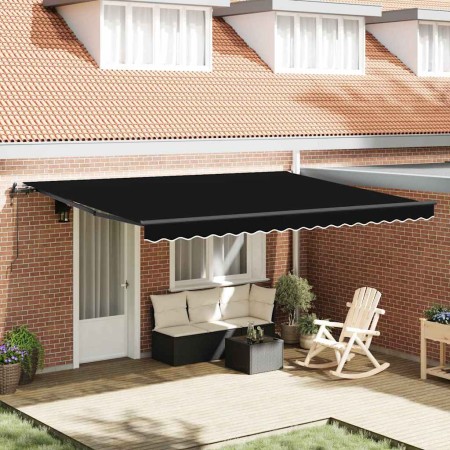 Toldo Retráctil Negro 450 x 300 cm tela