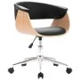 Drehbarer Bürostuhl aus gebogenem Holz, schwarzem Kunstleder von vidaXL, Bürostühle - Ref: Foro24-3054833, Preis: 152,65 €, R...