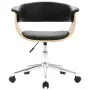 Drehbarer Bürostuhl aus gebogenem Holz, schwarzem Kunstleder von vidaXL, Bürostühle - Ref: Foro24-3054833, Preis: 152,65 €, R...