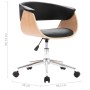 Drehbarer Bürostuhl aus gebogenem Holz, schwarzem Kunstleder von vidaXL, Bürostühle - Ref: Foro24-3054833, Preis: 152,65 €, R...