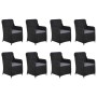 9-teiliges Garten-Ess-Set aus schwarzem synthetischem Rattan von vidaXL, Gartensets - Ref: Foro24-3059478, Preis: 1,00 €, Rab...