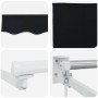 Toldo Retráctil Manual Negro 450 x 300 cm Poliéster y metal
