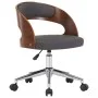Bentwood and Gray Fabric Swivel Office Chair by vidaXL, Office chairs - Ref: Foro24-3054846, Price: 125,65 €, Discount: %
