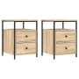 Nachttische, 2 Stück, Holzwerkstoff, Sonoma-Eiche, 44 x 45 x 60 cm von vidaXL, Nachttische - Ref: Foro24-826006, Preis: 108,1...