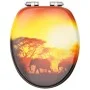 Toilet seat cover soft close 2 pcs MDF savannah design by vidaXL, Toilet and bidet seats - Ref: Foro24-3056417, Price: 91,62 ...
