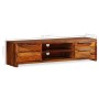 Mueble de TV madera maciza de acacia 120x30x30 cm