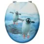 Toilet seats with lid 2 units MDF penguin design by vidaXL, Toilet and bidet seats - Ref: Foro24-3056409, Price: 77,49 €, Dis...