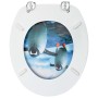 Toilet seats with lid 2 units MDF penguin design by vidaXL, Toilet and bidet seats - Ref: Foro24-3056409, Price: 78,99 €, Dis...