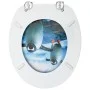 Toilet seats with lid 2 units MDF penguin design by vidaXL, Toilet and bidet seats - Ref: Foro24-3056409, Price: 77,49 €, Dis...