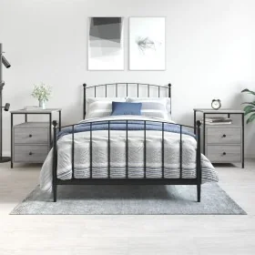Nightstands 2 units Sonoma gray engineered wood 44x45x60 cm by vidaXL, Nightstands - Ref: Foro24-826010, Price: 102,32 €, Dis...