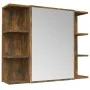Armario con espejo baño madera roble ahumado 80x20,5x64 cm de vidaXL, Tocadores de baño - Ref: Foro24-815522, Precio: 88,62 €...
