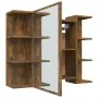 Armario con espejo baño madera roble ahumado 80x20,5x64 cm de vidaXL, Tocadores de baño - Ref: Foro24-815522, Precio: 88,62 €...