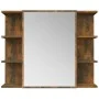 Armario con espejo baño madera roble ahumado 80x20,5x64 cm de vidaXL, Tocadores de baño - Ref: Foro24-815522, Precio: 88,62 €...