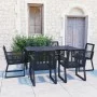 Garden dining set 7 pieces black PVC rattan by vidaXL, Garden sets - Ref: Foro24-3060216, Price: 649,75 €, Discount: %