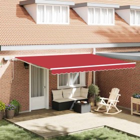 Toldo Retráctil con Manual 450 x 300 cm Rojo