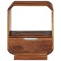 Mesita de noche con cajón madera maciza de acacia 40x30x50 cm