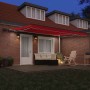 Toldo Retráctil con luces de tiras LED Rojo 450 x 300 cm tela