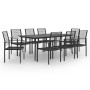 Juego de comedor de jardín 9 piezas de vidaXL, Conjuntos de jardín - Ref: Foro24-3060260, Precio: 556,56 €, Descuento: %