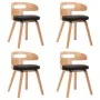 Esszimmerstühle, 4 Stück, gebogenes Holz, schwarzes Kunstleder von vidaXL, Essstühle - Ref: Foro24-278854, Preis: 421,00 €, R...