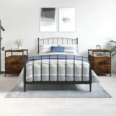 Nachttische 2 Stück aus geräucherter Eichenholz-Technik 44x45x60 cm von vidaXL, Nachttische - Ref: Foro24-826008, Preis: 93,5...