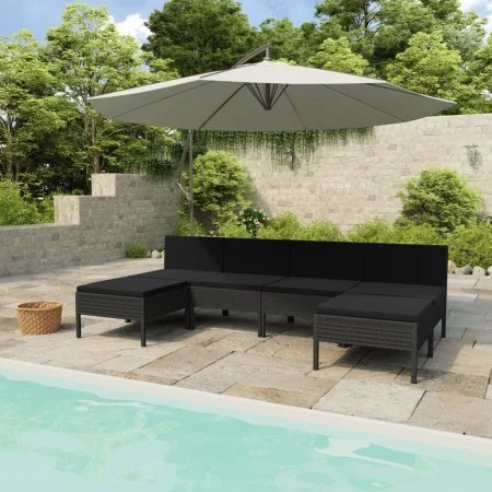 6-piece garden furniture set and black synthetic rattan cushions by vidaXL, Garden sets - Ref: Foro24-3056987, Price: 330,81 ...