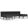 6-piece garden furniture set and black synthetic rattan cushions by vidaXL, Garden sets - Ref: Foro24-3056987, Price: 330,81 ...