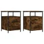 Nachttische 2 Stück aus geräucherter Eichenholz-Technik 44x45x60 cm von vidaXL, Nachttische - Ref: Foro24-826008, Preis: 93,5...