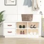 Solid white pine wood shoemaker bench 100x34x45 cm by vidaXL, Shoe racks and shoe organizers - Ref: Foro24-820178, Price: 82,...