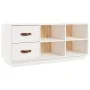 Solid white pine wood shoemaker bench 100x34x45 cm by vidaXL, Shoe racks and shoe organizers - Ref: Foro24-820178, Price: 82,...